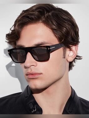 NWT Tom Ford Men's Dunning-02 Rectangle Acetate Sunglasses